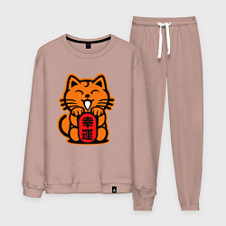 Костюм хлопковый мужской JDM Cat, цвет: пыльно-розовый