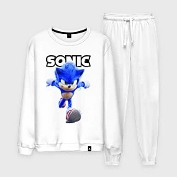 Костюм хлопковый мужской Sonic the Hedgehog 2022, цвет: белый