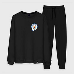 Костюм хлопковый мужской MANCHESTER CITY X MADCHESTER КАК У ГВАРДИОЛЫ, цвет: черный