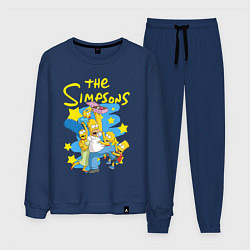 Костюм хлопковый мужской The SimpsonsСемейка Симпсонов, цвет: тёмно-синий