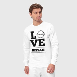 Костюм хлопковый мужской Nissan Love Classic, цвет: белый — фото 2