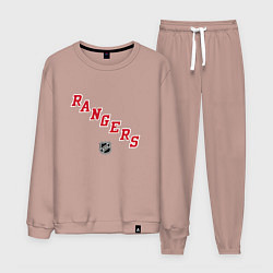 Костюм хлопковый мужской New York Rangers NHL, цвет: пыльно-розовый