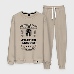 Костюм хлопковый мужской Atletico Madrid: Football Club Number 1 Legendary, цвет: миндальный