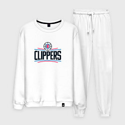 Костюм хлопковый мужской Лос-Анджелес Клипперс NBA, цвет: белый