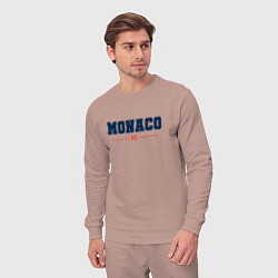 Костюм хлопковый мужской Monaco FC Classic, цвет: пыльно-розовый — фото 2