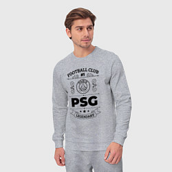 Костюм хлопковый мужской PSG: Football Club Number 1 Legendary, цвет: меланж — фото 2