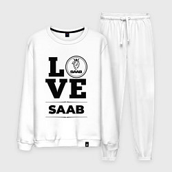 Костюм хлопковый мужской Saab Love Classic, цвет: белый