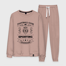 Костюм хлопковый мужской Sporting: Football Club Number 1 Legendary, цвет: пыльно-розовый