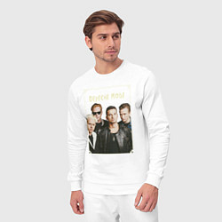 Костюм хлопковый мужской Keep Calm and Enjoy the Silence - Depeche Mode, цвет: белый — фото 2