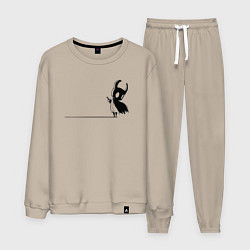 Костюм хлопковый мужской Hollow Knight на краю, цвет: миндальный