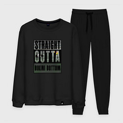 Костюм хлопковый мужской Straight Outta Bikini Bottom, цвет: черный