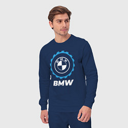Костюм хлопковый мужской BMW в стиле Top Gear, цвет: тёмно-синий — фото 2