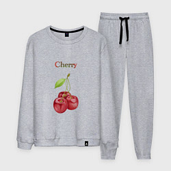 Костюм хлопковый мужской Cherry вишня, цвет: меланж