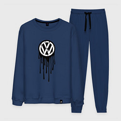 Костюм хлопковый мужской Volkswagen - art logo, цвет: тёмно-синий