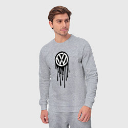 Костюм хлопковый мужской Volkswagen - art logo, цвет: меланж — фото 2