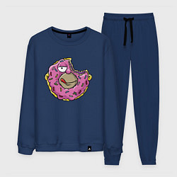 Костюм хлопковый мужской Гомер Симпсон - пончик, цвет: тёмно-синий