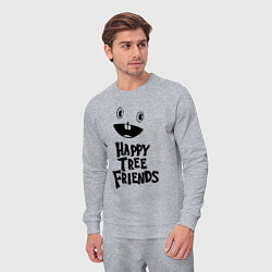 Костюм хлопковый мужской Happy Three Friends - LOGO, цвет: меланж — фото 2