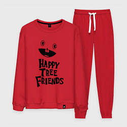 Костюм хлопковый мужской Happy Three Friends - LOGO, цвет: красный