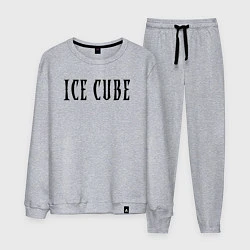 Костюм хлопковый мужской Ice Cube - logo, цвет: меланж