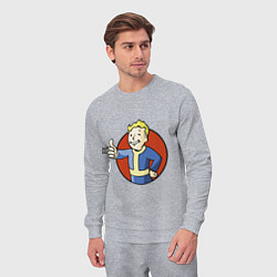 Костюм хлопковый мужской Vault boy like, цвет: меланж — фото 2