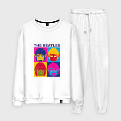 Костюм хлопковый мужской The Beatles Monkeys, цвет: белый