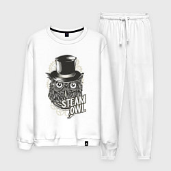 Костюм хлопковый мужской Steam owl, цвет: белый