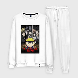 Костюм хлопковый мужской Tomodachi game - friends and Manabu, цвет: белый