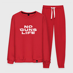 Костюм хлопковый мужской No Guns Life лого, цвет: красный