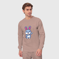 Костюм хлопковый мужской Bunny Dab, цвет: пыльно-розовый — фото 2