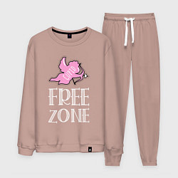 Костюм хлопковый мужской Cupid free zone, цвет: пыльно-розовый