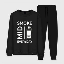 Костюм хлопковый мужской Smoke Mid Everyday, цвет: черный