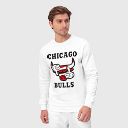 Костюм хлопковый мужской Chicago Bulls SWAG, цвет: белый — фото 2