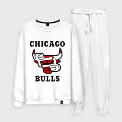 Костюм хлопковый мужской Chicago Bulls SWAG, цвет: белый