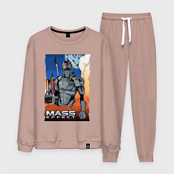 Костюм хлопковый мужской Mass Effect N7 - Warrior, цвет: пыльно-розовый