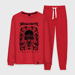 Костюм хлопковый мужской Megadeth Thirteen, цвет: красный