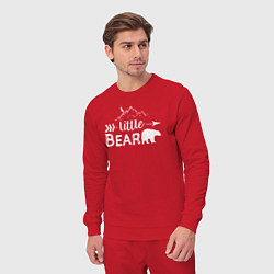 Костюм хлопковый мужской Медвежонок, цвет: красный — фото 2