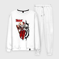 Костюм хлопковый мужской Slipknot fan, цвет: белый