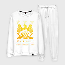 Костюм хлопковый мужской Manchester City gold, цвет: белый