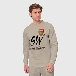 Костюм хлопковый мужской Arsenal - sweeper - England - London, цвет: миндальный — фото 2