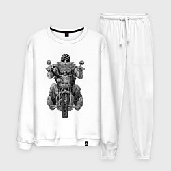 Костюм хлопковый мужской Ride biker, цвет: белый