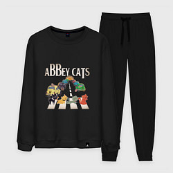 Костюм хлопковый мужской Abbey cats, цвет: черный