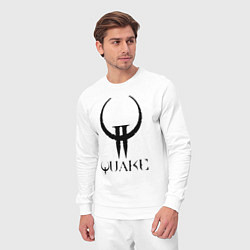Костюм хлопковый мужской Quake II logo, цвет: белый — фото 2