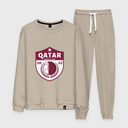 Костюм хлопковый мужской Qatar - World Cup, цвет: миндальный