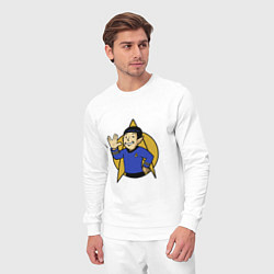 Костюм хлопковый мужской Spoke - vault boy, цвет: белый — фото 2