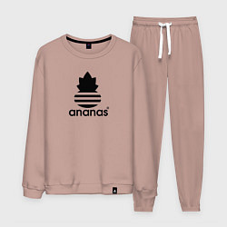 Костюм хлопковый мужской Ananas - Adidas, цвет: пыльно-розовый