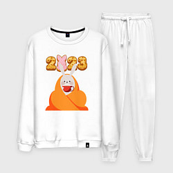 Мужской костюм Зайчик в пледе и с кофе