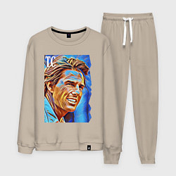 Костюм хлопковый мужской Tom Cruise - film actor, цвет: миндальный