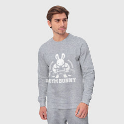 Костюм хлопковый мужской Gym bunny powerlifting, цвет: меланж — фото 2