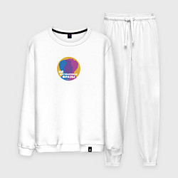 Костюм хлопковый мужской Не договаривая фразы, цвет: белый