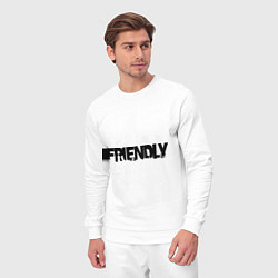 Костюм хлопковый мужской DayZ: Im friendly, цвет: белый — фото 2